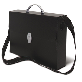 Valigetta polionda - 27x37,5cm - dorso 8cm - con tracolla nera - balmar 2000