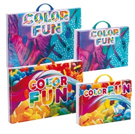 Valigetta polionda color - 28x39cm - dorso 8cm - fantasie assortite - balmar 2000