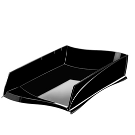 Vaschetta portacorrispondenza ellypse - 100% riciclabile - nero - 380x275 h82mm - cep