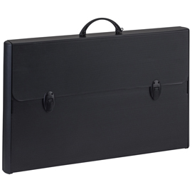 Valigetta polionda total black - 37 x 60 cm - dorso rigido 5 cm - ppl - nero - favorit