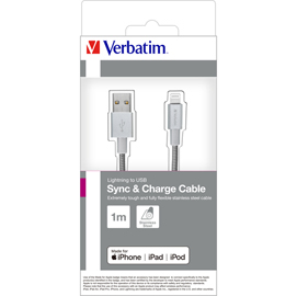 Verbatim - cavo lightning sync & charge - silver - 48859 - 100cm