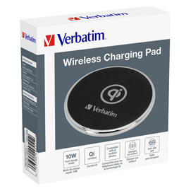Verbatim - caricabatteria wireless a base - metallo - 49551 - 10w