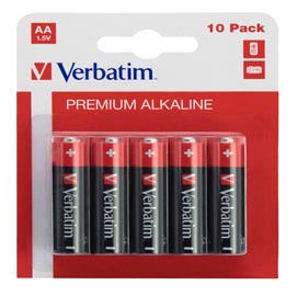 Verbatim - blister 10 pile alkaline ministilo aa - 49875