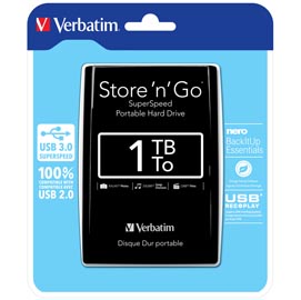 Verbatim - hard disk store 'n'go usb 3.0 - nero - 53023 - 1tb