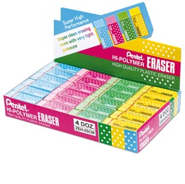 ==zeh-05cm expo 48 pz. Mini gomme hi polymer colori assortiti pentel