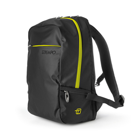 Zaino backpack blackout - 28 x 46 x 22 cm - nero/giallo - intempo